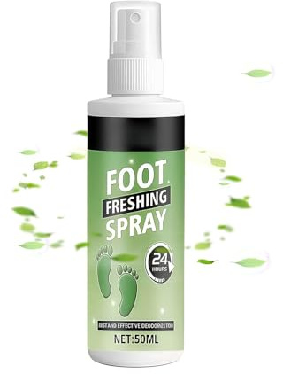 Deodorante per Scarpe Spray 60ml Rimozione Potente e Duratura | Elimina Cattivo Odore da Scarpe Per Scarpe in Pelle, Sneaker, Scarponi, Armadio e Casa