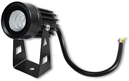 Vetrineinrete® Faretto a led per esterno 3,5 watt con staffa orientabile da soffitto o parete a luce bianca 6500k calda 3000k verde 315 lumen IP65 G67 (Luce bianca 6500k)