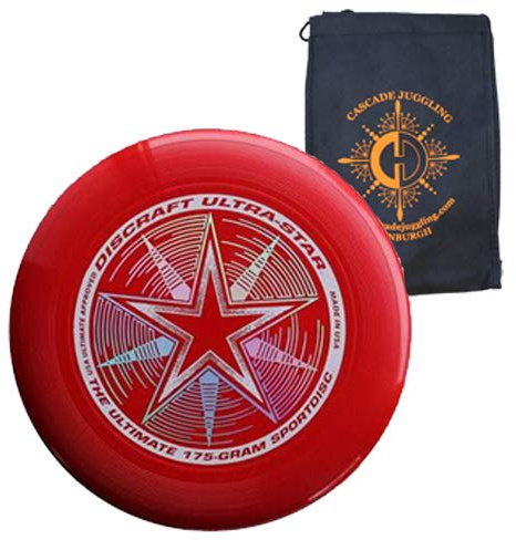 Discraft Ultrastar 175g Flying Disc - Ultimate Frisbee Competition Spec - Includes Cascade Juggling Bag