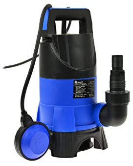 BSD Bomba de Aguas Sucias - Bomba Sumergible con Flotador, Cuerpo en Plástico - Bomba de Inmersión para Aguas Residuales - 400W, 7500L/h, Altura de Impulsiòn máx. 5m