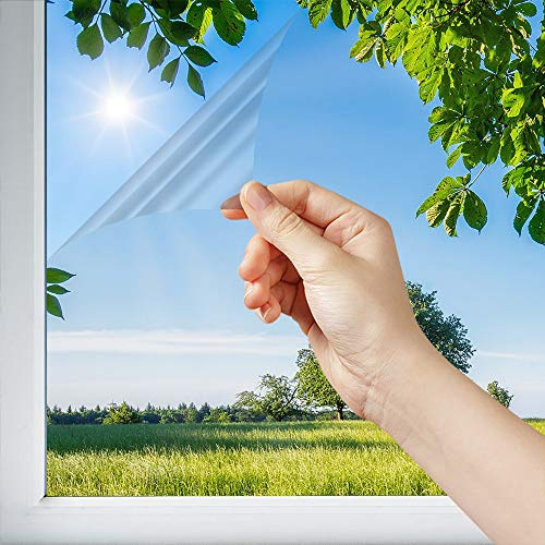 Dimexact Pellicola Solare Anti Calore per Finestre e Vetri, Installazione Interna Vetro Inferiore a 1,2 Metri Quadri, Champagne - 63% di Respingimento Solare, Larghezza Fino a 1,52 m, in Rotolo