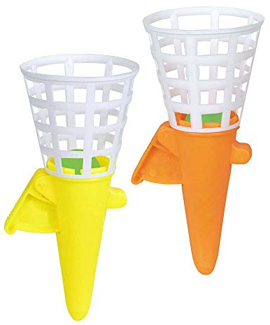 Boland 30786 - Fangbecher mit Ball, 2 Stück, Größe 12 cm, Mitbringsel, Mitgebsel, Geschicklichkeitsspiel, Geburtstag