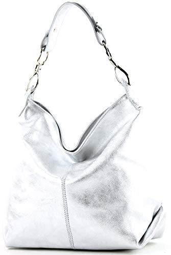 modamoda de T168 Damen Leder Schultertasche, handmade in Italy