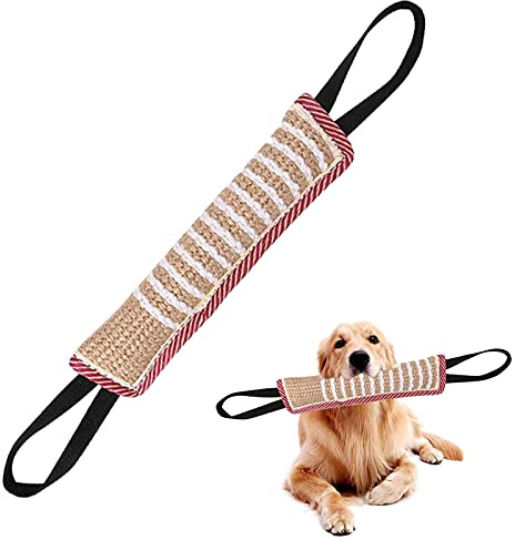 Seasboes Massaggiagengive per cani, giocattoli per cani da allenamento, con due manici, 30 cm, giocattoli per cani da allenamento, giocattolo interattivo cane e motivatore canino resistente e durevole