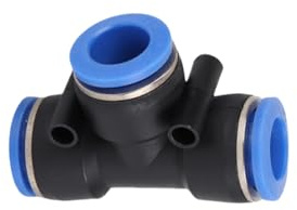 Pneumatic Connectors,12mm Pneumatic Fittings Push in T-Type Connectors Water Hose Quick Connect for Air Water Hose