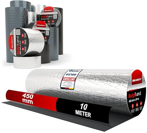 HASKYY Butylband Dachband Dachreparatur 450 mm x 10 lfm Butyl-Tape Aluband Reparaturband Dichtband