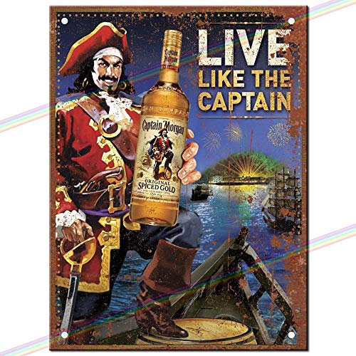 CM Spiced Rum Metal Bar Sign Accessories for Home Pub or Outdoor Garden Bar Wall Plaque Man Cave Gift Retro Vintage Signs Memorabilia 20cm x 15cm #MS153-M