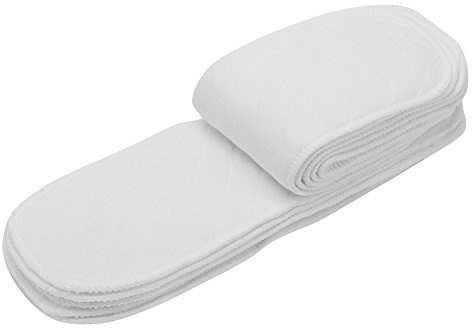 Baby Windel Einlage, weich atmungsaktiv 6 Schichten Baumwolle 10 Stück 32x12 cm, Baumwollfasereinlage for Kleinkinder zu Hause im Auto im Bett auf Reisen