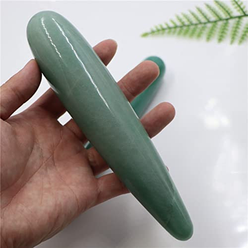 18 cm natürlicher grüner Kristallstab Handgeschnitzter Massagestab Kristall-Edelsteinstab, 18-3 cm ZoCzkgzd (Color : 18-4cm)