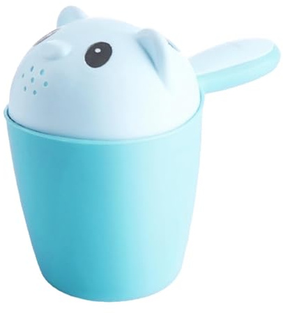 Vaso de lavado para bebé, taza de baño para enjuagar el cabello, enjuague del cabello, enjuague de baño en cascada, mango ergonómico, vertedor de agua de baño, taza de lavado, champú, cucharas