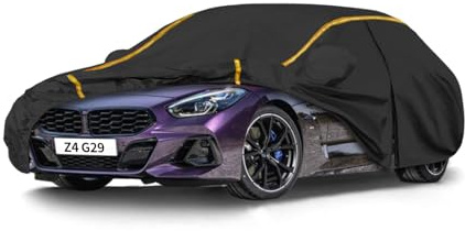 Autoabdeckung Wasserdicht für BMW Z4 G29 Roadster(2018-2022),Vollgarage Autoplane für Regen Sonne Staub Schutz Schneeschutz,Winter Sommer Auto Abdeckplane Outdoor Atmungsaktiv