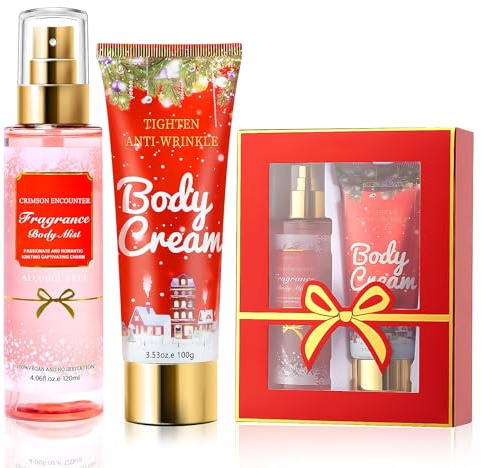 WEILAOK Geschenkset Frauen Weihnachten, Körperpflege Set Damen, Geschenkset Weihnachten, Pflegeset Damen Geschenkset Enthält Body Moisturizer, Körperlotion, Christmas Gifts for Women