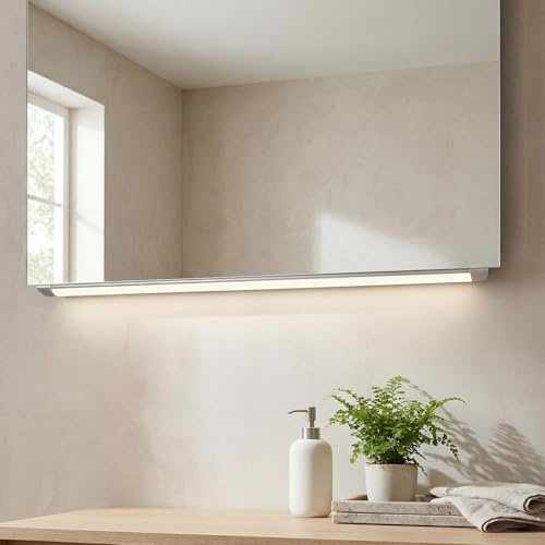 Licht-Erlebnisse LED Deckenleuchte dimmbar einstellbare Lichtfarbe 5280 lm Weiß 120 cm lang groß H: 2,3 cm ultra flach blendarme Deckenlampe Hallenbeleuchtung