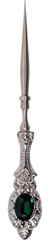 Tewzafiya Vintage Embroidery Awl, Vintage Sewing Awl, Scratch Resistant Awl with European Handle for Leather Punch | Stainless Steel Crochet Tool with Awl