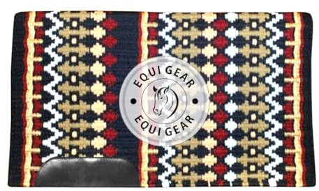 EQUIEMPRESS Sattelunterlage Western Ranch/Westernsatteldecke aus Neuseelandwolle, Top Wool Pad Sensor Flex (Anpassung möglich) A-304 (34 x 32)