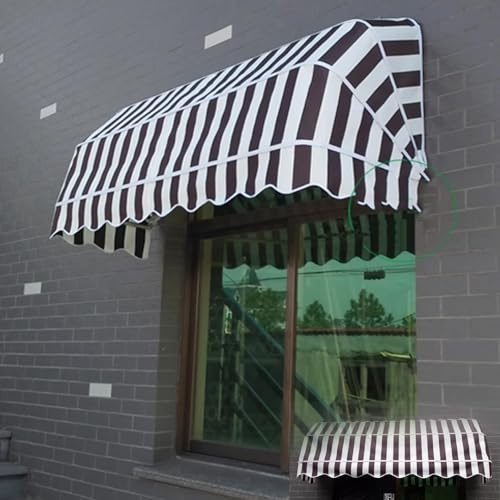 Awning Canopies Manual Retractable Awning, Curved Roofing Rain Shelter Window door Awnings Uv-resistant And Waterproof Fabric Awning, Outdoor Awning For Outside Balcony Garden Porch O 170×60×60cm