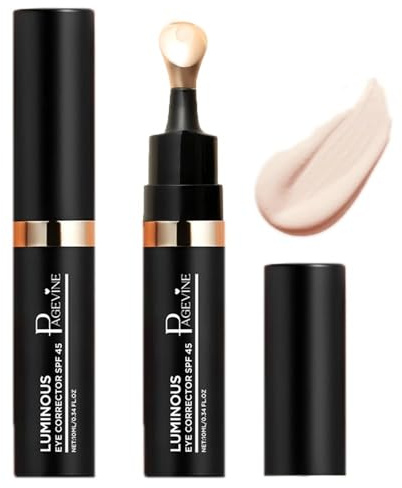 Luminous Eye Corrector SPF 45 – Hydrating Under Eye Concealer & Brightener for Dark Circles, Blemishes & Spots, Radiant Finish Lightweight Eye Makeup (# 02)