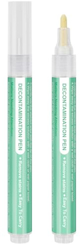 Penna candeggina per indumenti, penna candeggina da 2 pezzi per indumenti, rimozione delle macchie senza lavaggio da 5 ml, bastone portatile per il viaggio