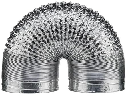 RRYPBOVG Tubo Condizionatore Portatile Tubo di Ventilazione in Alluminio criptato da 80/100/120/150/200 mm Tubo di Fumo scalabile Tubo di Scarico della Cucina Tubo di Scarico del Bagno(100mm)