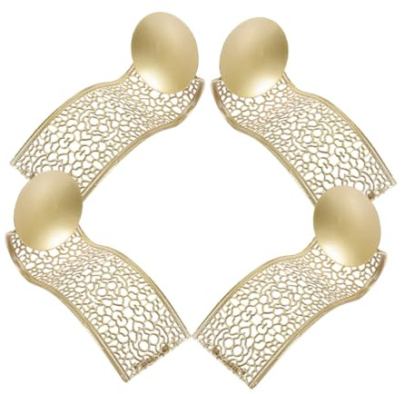 jojofuny Candelabro de Pared Metálico Hueco 4 Piezas para Colgar, Base de Vela para Sala de Estar y Dormitorio, Decoración Hogar Moderna y Multifuncional