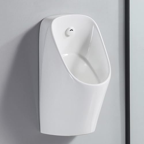 Gtzly Orinatoio Sospeso Commerciale con Scarico a Induzione, Orinatoi in Ceramica per WC Maschile, Orinatoio ad Alta Efficienza con Scarico a Tubo