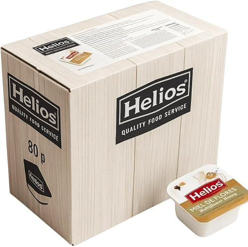 Miel de Flores Monodosis 80x25g | Miel Pura y Natural | Formato Individual Higiénico | Ideal para Bebidas, Desayunos y Hostelería