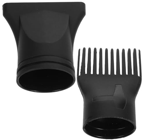 2 Beccucci Diffusori Neri in Plastica per Asciugacapelli Professionale | Design Circolare Multifunzionale, Compatibilità Ampia, Distribuzione Uniforme del Calore, Resistenti alle Alte Temperature