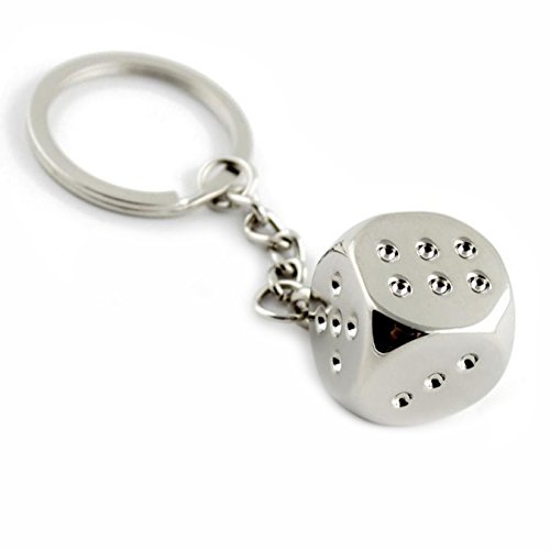 UOOOM 3D-Würfel-Schlüsselanhänger, Zinklegierung, Würfel-Schlüsselanhänger, Anhänger