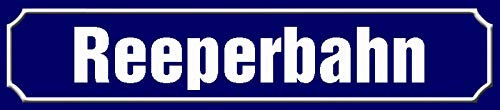 Schatzmix Straßenschild Reeperbahn Metallschild Wanddeko 46x10 cm tin Sign Blechschild, Blech, Mehrfarbig