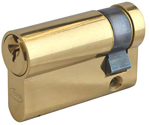 ASEC 6-Pin Euro Half Cylinder - 50mm (40/10) Polished Brass