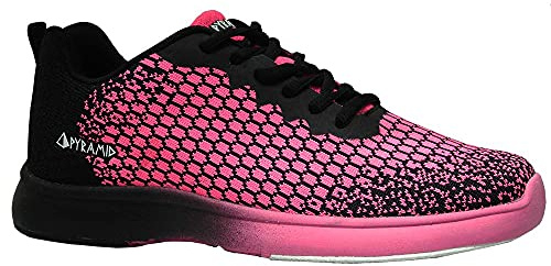 Pyramid Women's Path Lite Seamless Mesh Bowling Shoes - Black/Hot Pink Size 8.5