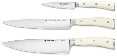 WÜSTHOF Classic Ikon Crème Messersatz mit 3 Messern