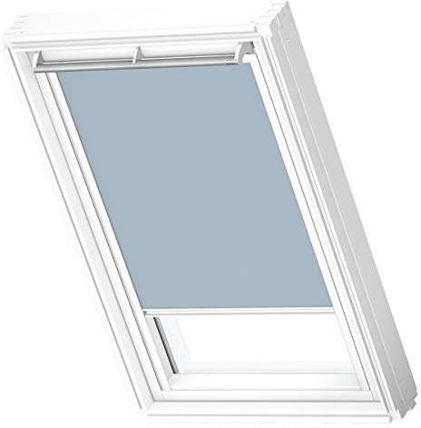 VELUX Original Dachfenster Verdunkelungsrollo für MK06, Himmelblau, mit Weißer Führungsschiene