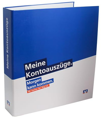 1 x Volksbank Kontoauszugsordner Finanzordner Bankordner Ordner Aufbewahrungsordner für Kontoauszüge A4