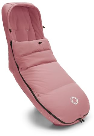Bugaboo Performance Winter Fußsack für die kalte Jahreszeit, unverzichtbares Kinderwagen-Zubehör mit Kapuze und Zwei-Wege-Reißverschluss, Fußwärmer in Evening Pink