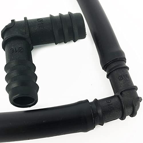 10 Stück Eckverbinder für 16mm Tropfschlauch Schlauchadapter Erweiterungsstück/Tröpfchenbewässerung/schlauchverbinder/Tropfrohr