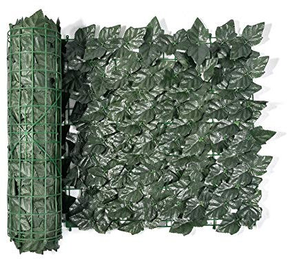 Fondo de hierba verde, seto de hojas verdes artificiales, pantalla de privacidad con respaldo de malla, paneles vegetales, telón de fondo de pared, decoración de vid para balcón, terraza, baok