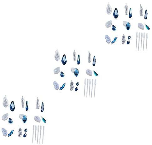 COHEALI 3piezas Molde De Silicona Para Pendientes y Colgantes De Resina Incluye Moldes De Agua y Pipetas Para Manualidades De Joyería Diy