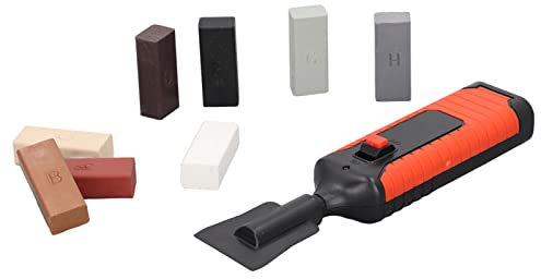 Kit de Réparation de Carrelage, Kit de Réparation de Carrelage Avec Stylo Chauffant électrique, Kit de Finition de Carrelage Avec Stylo Chauffant électrique Et 8 Blocs de Cire pour Pierre Et Porcelain