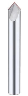Fasenfräser Hartmetall-Anfasfräsen, Wolframstahl, V-förmiger Schaftfräser, Entgratfräser, 6090120Grad, 2und3Flöten(90 degree,UNCOATED 2F_D20X100L)