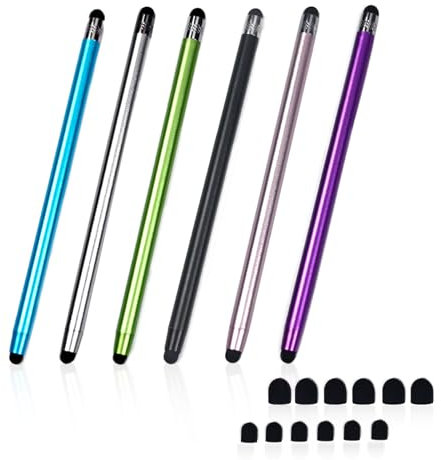 ZITUZY 6 Pièces Stylet Tablette, Stylet Tablette Samsung, Stylet, pour Tablettes, iPad Mini, iPad Pro, iPad Air, Smartphones