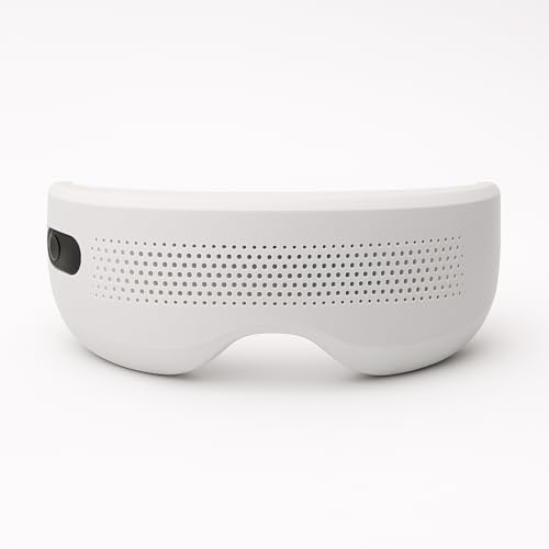 Ganixia Luxury Heated Eye Massager – Cordless, Rechargeable, Bluetooth Music Compatible – Relieves Eye Strain, Dryness, and Fatigue