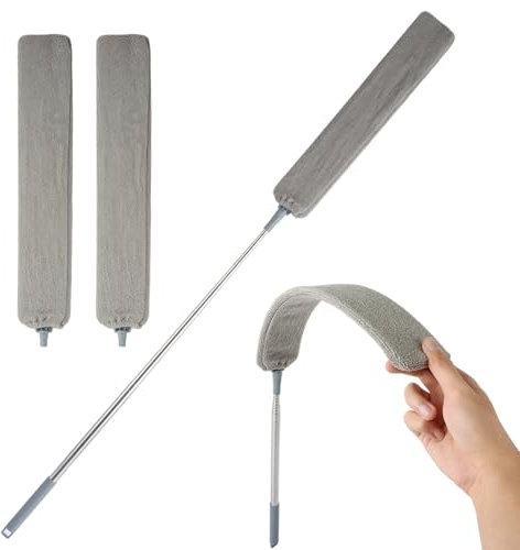 ASelected Microfiber Gap Dust Cleaner,240cm Flexible Bedside Dust Brush with Extension Pole,Long Duster for Gap Cleaning,Cleaning Duster for Bed High Ceilings Furniture Bottom Household Gap Duster