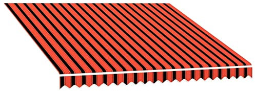 Gecheer Tenda da Sole, Ricambio Tela, 3x2,5 m, Arancione e Marrone, Tessuto di Ricambio per Tenda da Sole