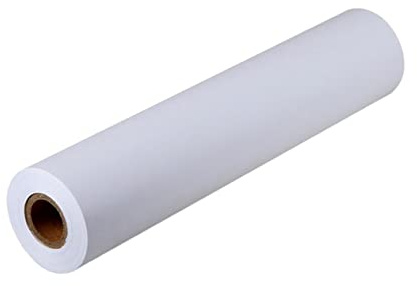 DIYEAH Rollo de papel de pergamino blanco para dibujar, papel de pergamino blanco para pintar en blanco, papel de boceto enrollado para el aula, pancartas, lienzo, pósteres, color blanco