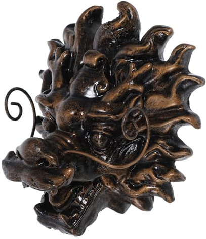 YARNOW Drachenkopfbrunnen Gartenbrunnen Wandbrunnen Für Draußen Kunstharz 13x15x8cm Gartendekoration Mit Montageanleitung Für Villen Außenbereich