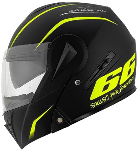 Caimcie Modularer Motorradhelm Hochklappbarer Fronthelm Mit Doppelvisier DOT/ECE-Zugelassener Integralhelm Crash-Scooter-Helm Für Erwachsene Männer Und Frauen M,L(54~57CM)