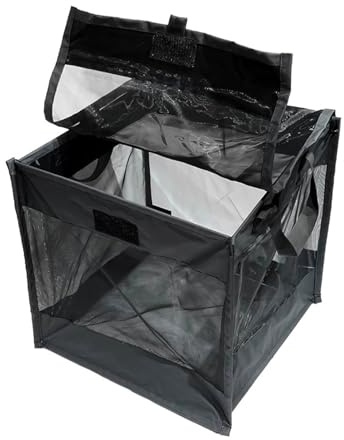 Demaxiyad Papelera exterior con tapa – Cubo de basura para exterior de 125 litros de gran capacidad – Bandeja de reciclaje, cesta de residuos plegable y contenedor para dormitorio, baño y camping