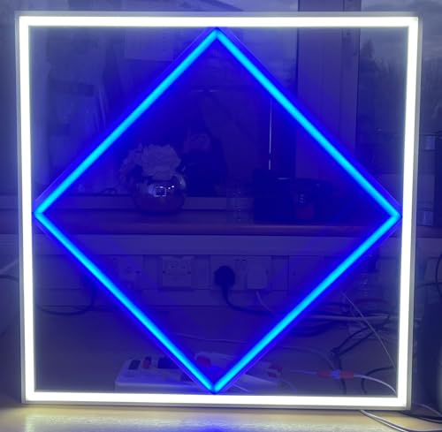 Brightex 72W LED Panel Light 600x600mm Ultra Slim Diamond Series 7200 Lumens Blue & White Ceiling Light Recessed Square LED Panel for Office, School, Home & Commercial Use Energy Efficient