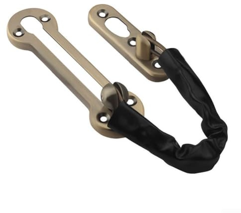 Catenella di sicurezza per porta con materiale in lega di zinco, sicurezza e sicurezza di lunga durata (bronzo verde)